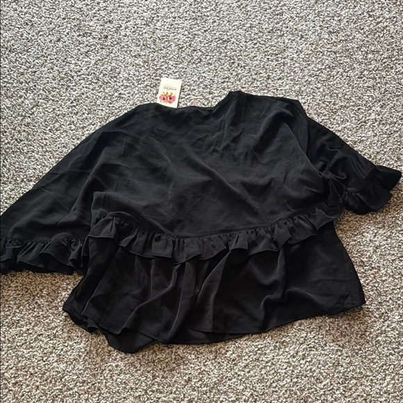 Black Ruffled Blouse - Picture 2 of 3